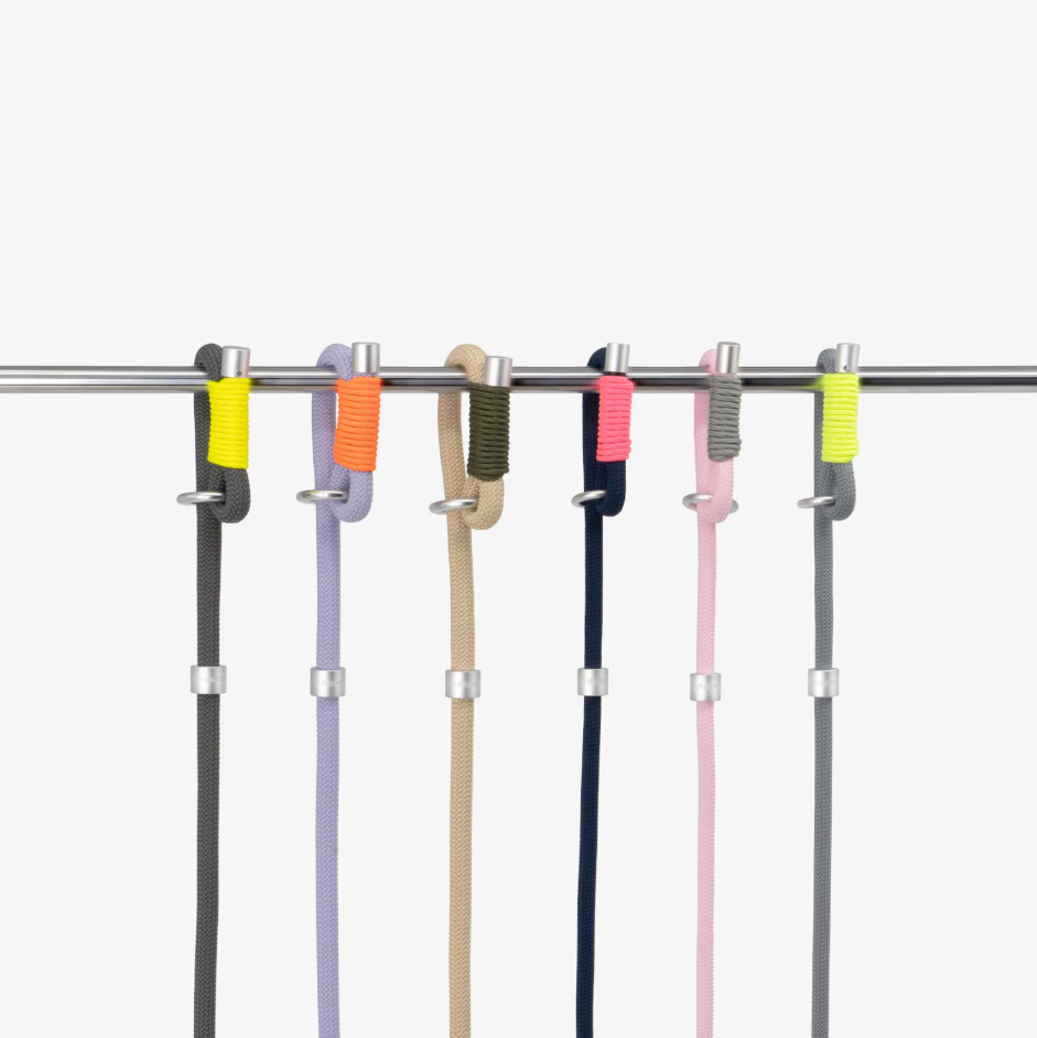 Loop – Colorful Contrast-Color Dog Slip Lead, Outdoor Braided Rope Leash with Adjustable Stopper, Stylish Everyday Walking Lead by bump up®